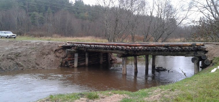 Жители островской деревни Ануры просят отремонтировать дороги и мост