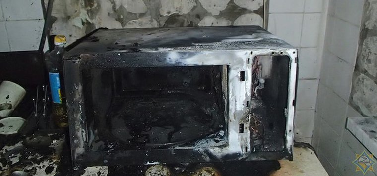 Микроволновая печь и вытяжка повреждены в результате возгорания в островской деревне Дуловка