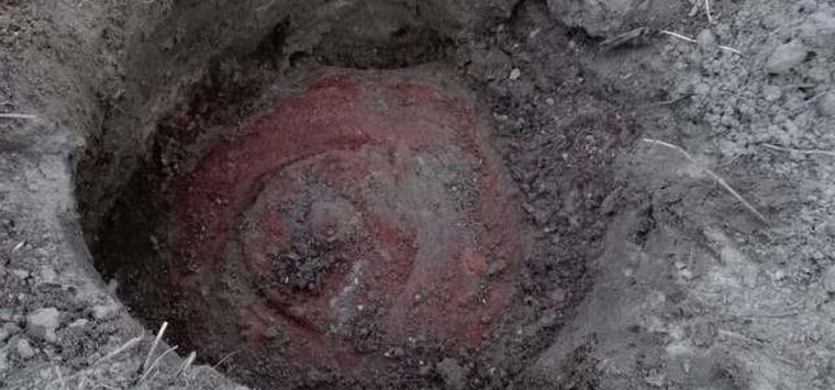 Немецкая мина найдена в островской деревне Елины