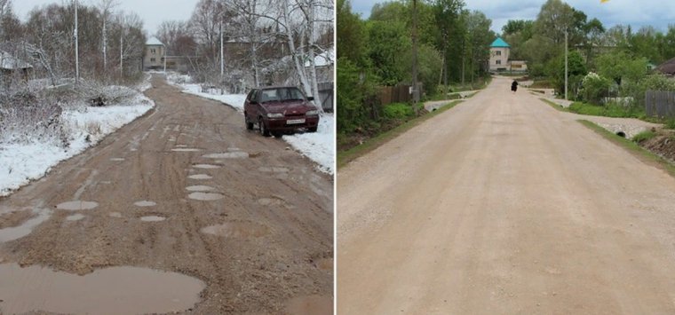 Дорогу к больничному городку отремонтировали в Острове