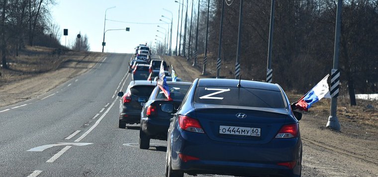 Автопробег в поддержку российской армии прошел в Острове