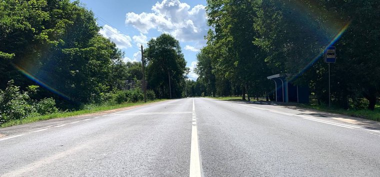 Завершен ремонт дороги Остров – Вышгородок – граница с Латвией