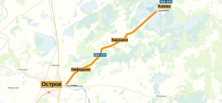 Более 20 километров дороги Нестрино – Остров отремонтируют до зимы