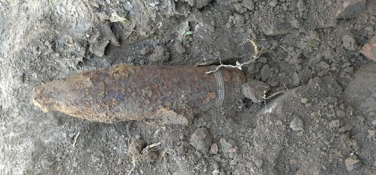 Боеприпас нашли в островской деревне