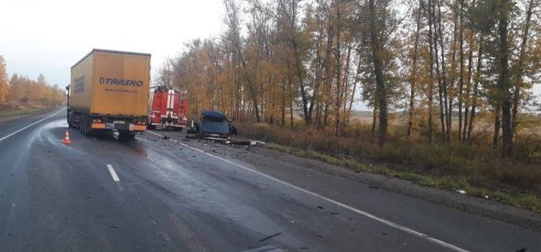 ВАЗ столкнулся с грузовиком в Островском районе, погиб человек