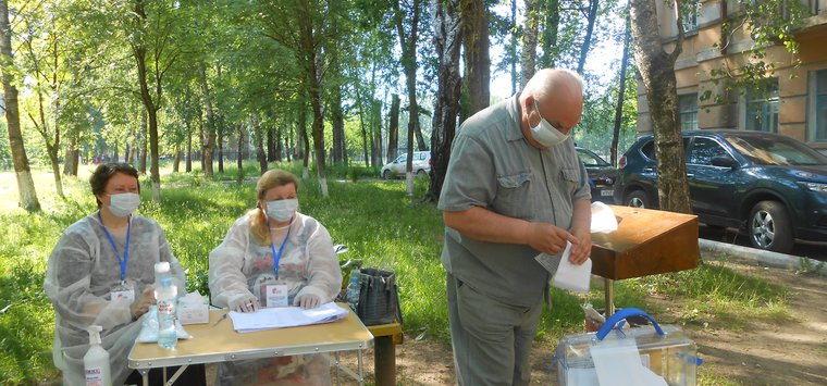 Островичи голосуют по поправкам в Конституцию на участках и на улице. ФОТО