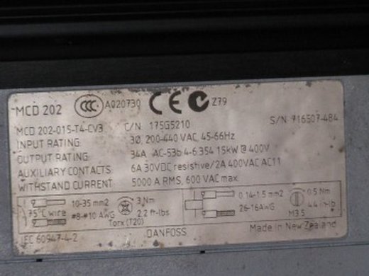 Устройство плавный пуск Danfoss MCD 202-015-T4-C